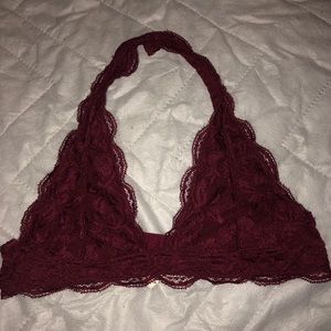 red lace bralette